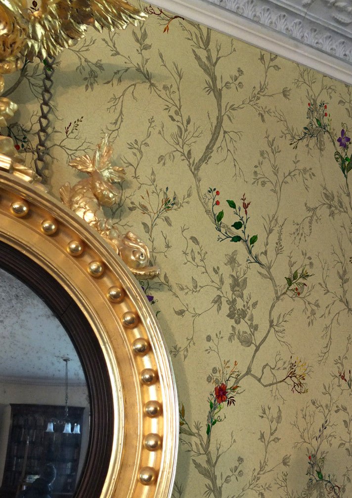 Ruskin Floral Wallpaper - Antique - Timorous Beasties - RUS/RSF/MICA/01 - Premier Wallcovering