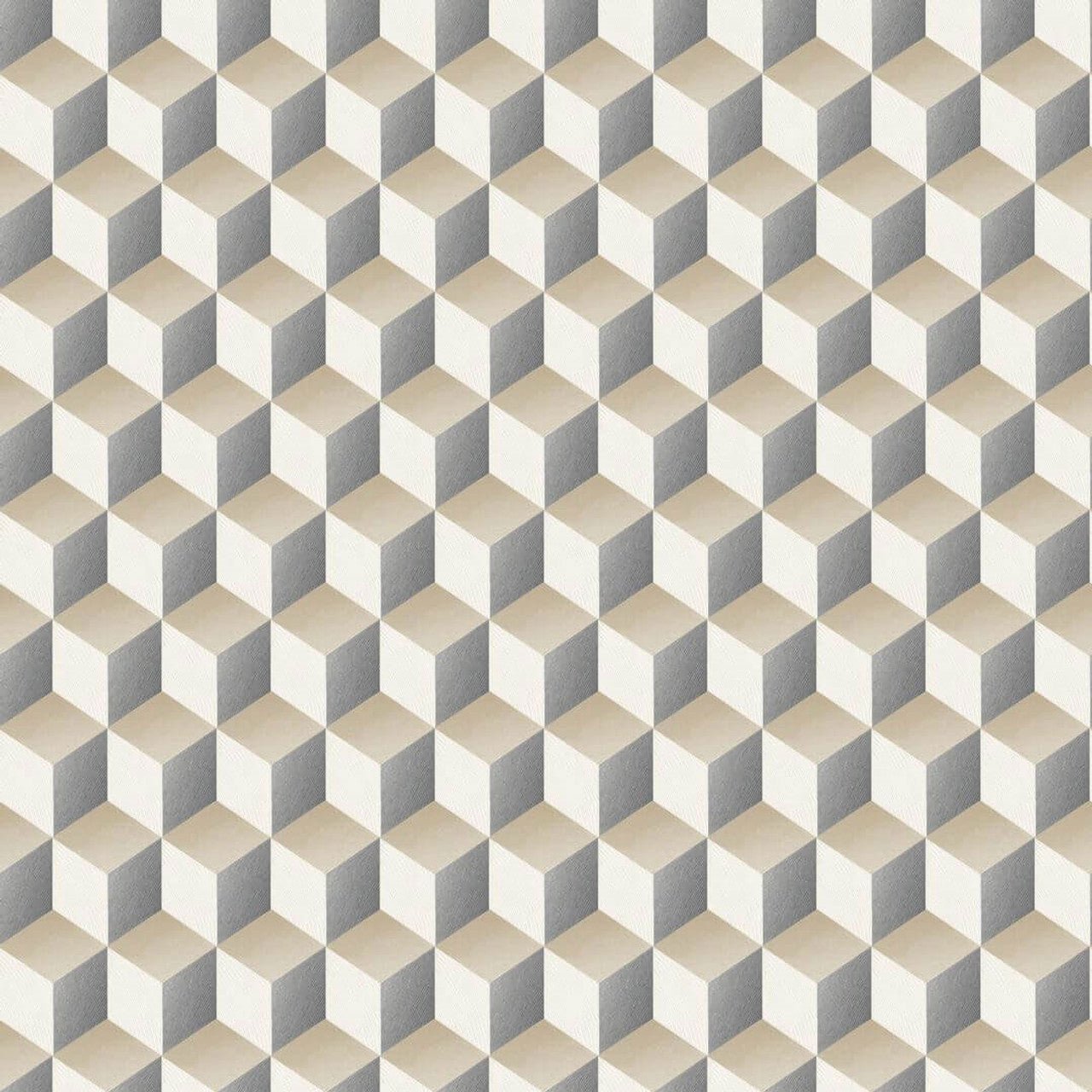 Rythm Perception Wallpaper - Beige And Noir - Casadeco - 86471518 - Premier Wallcovering