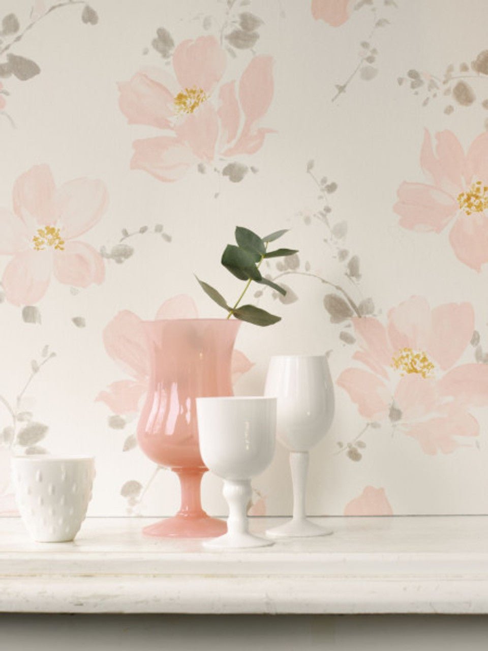 Sabatini Florescence Wallpaper - Taupe/rose - Casadeco - 82321202 - Premier Wallcovering