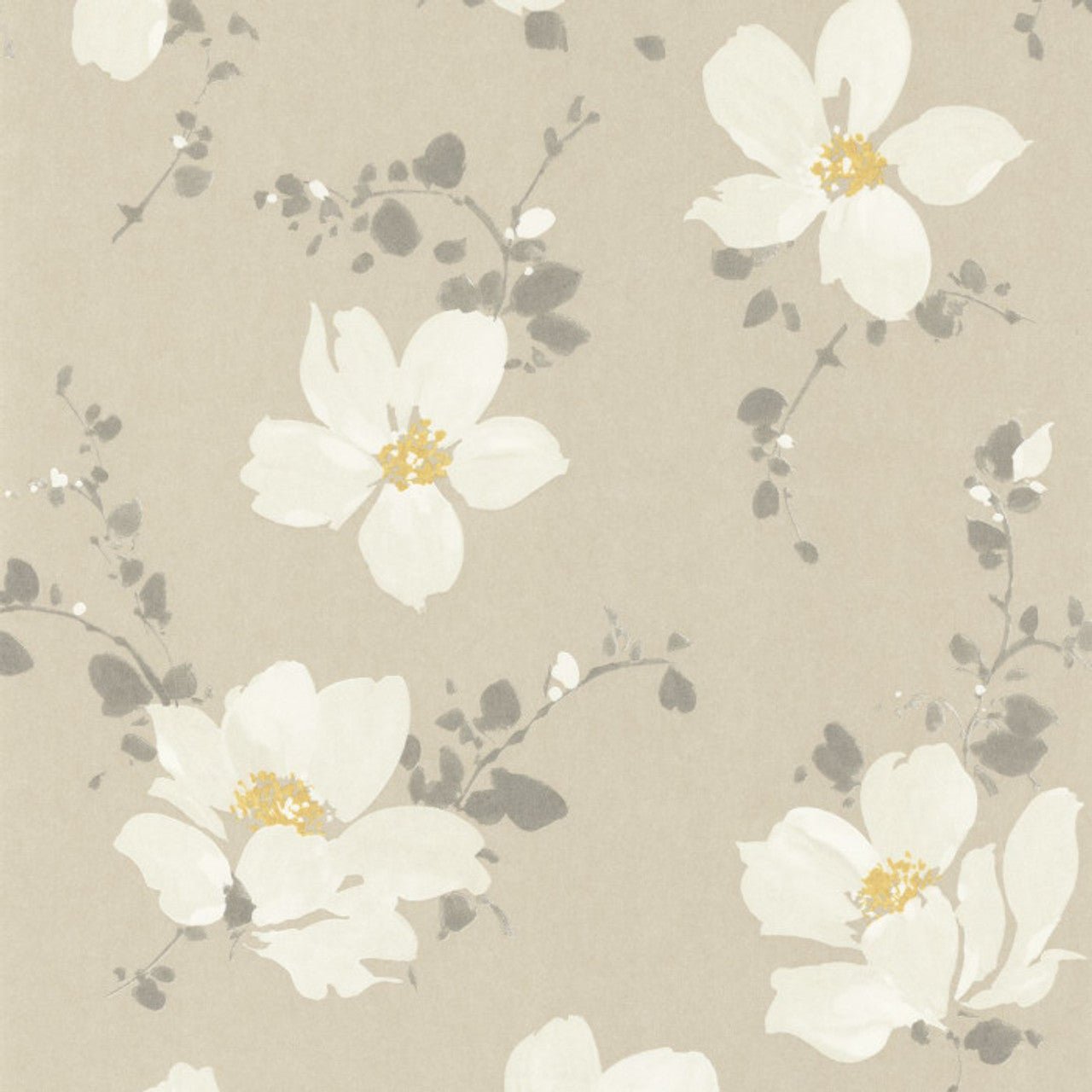 Sabatini Florescence Wallpaper - Taupe/rose - Casadeco - 82321202 - Premier Wallcovering