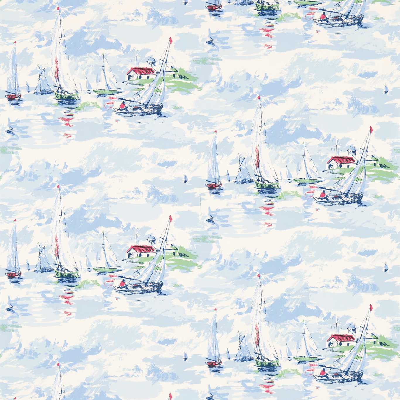 Sail Away Wallpaper - Sky Blue - DVIN214590 - Sanderson