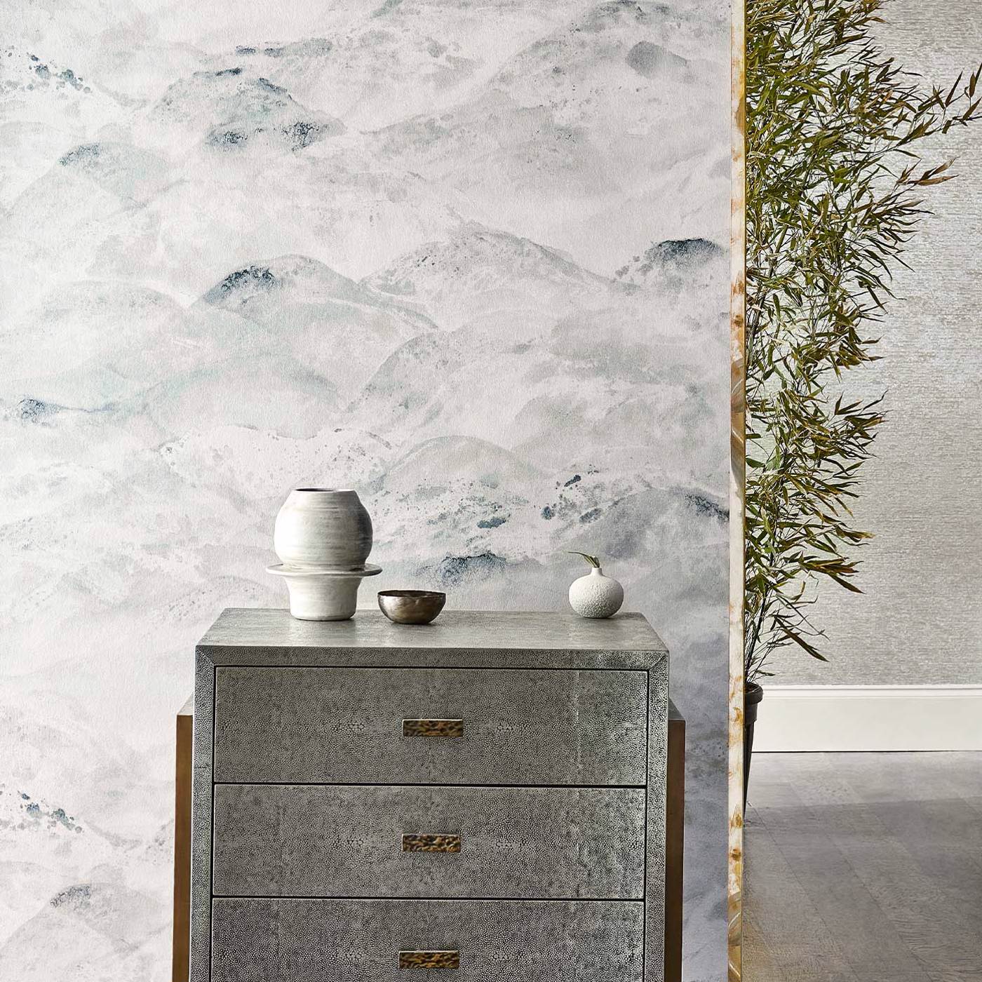 Sansui Wallpaper - Snow Peaks - ZAKA312503 - Zoffany