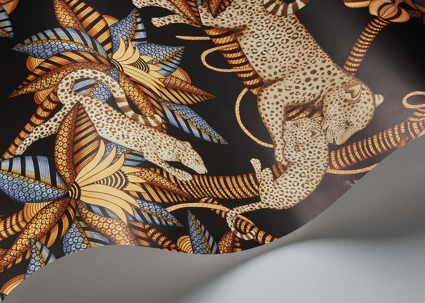 Satara Wallpaper - Burnt Orange & Sand on Black - 119/3017 - Cole & Son - Premier Wallcovering