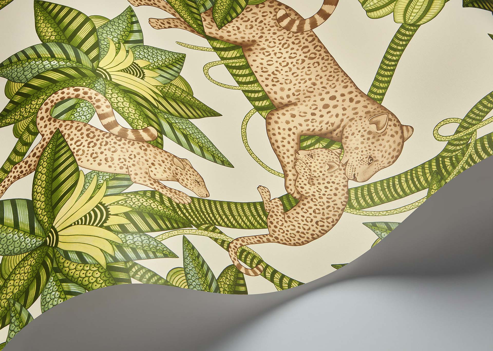 Satara Wallpaper - Spring Green & Sand on Linen - 119/3015 - Cole & Son - Premier Wallcovering