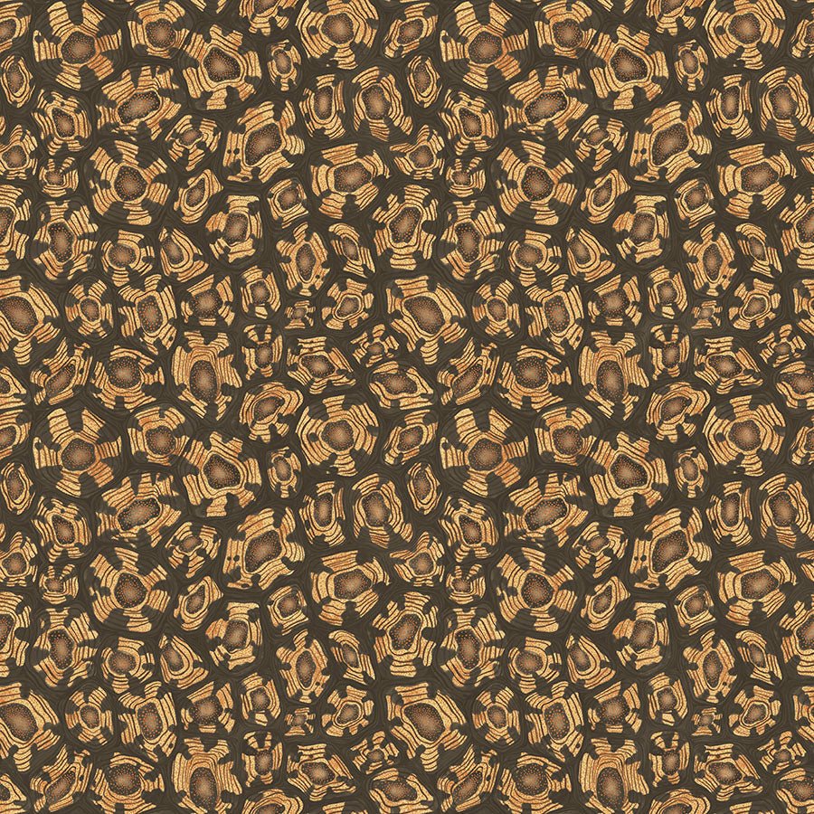 Savanna Shell Wallpaper - Ochre, Soot & Orange - 119/4019 - Cole & Son - Premier Wallcovering