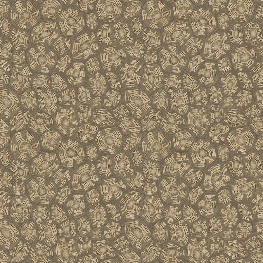 Savanna Shell Wallpaper - Metallic Gilver, Cedar & Metallic Gold - 119/4020 - Cole & Son - Premier Wallcovering