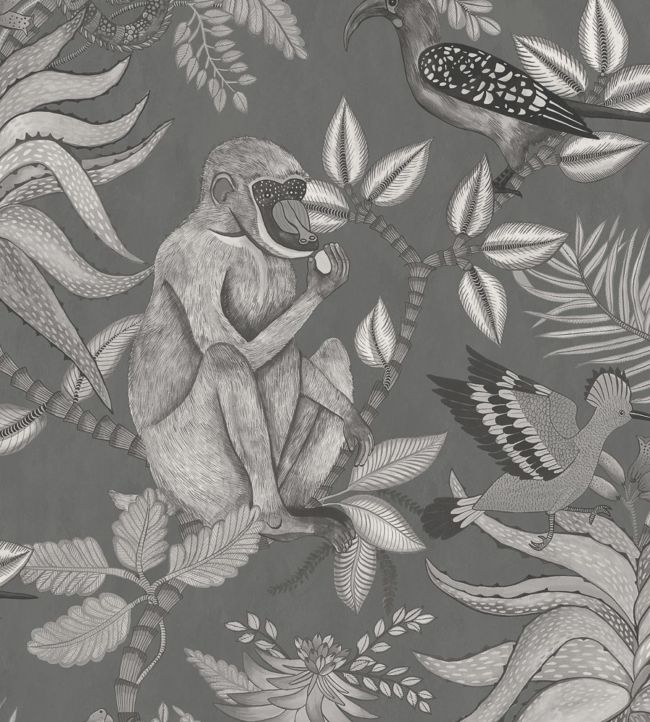 Savuti Wallpaper - Soot on Charcoal - 109/1002 - Cole & Son - Premier Wallcovering