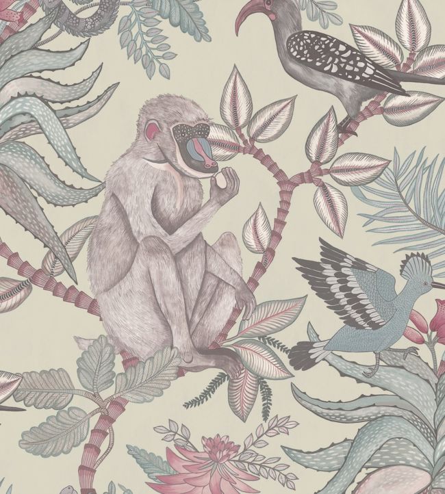 Savuti Wallpaper - Dove & Powder Blue on Safari - 109/1003 - Cole & Son - Premier Wallcovering