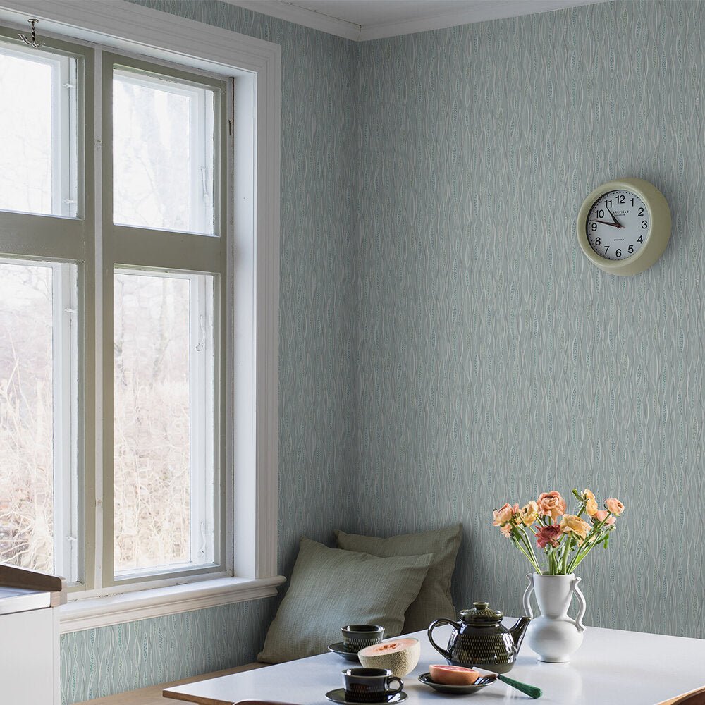Schlager Wallpaper - Grey - Blue - Boråstapeter - 2031 - Premier Wallcovering