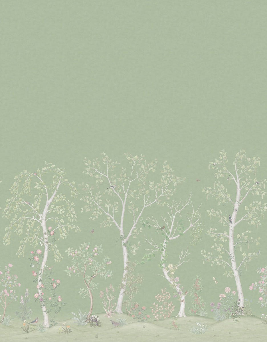 Seasonal Woods Wallpaper - Jade - 120/6021 - Cole & Son - Premier Wallcovering