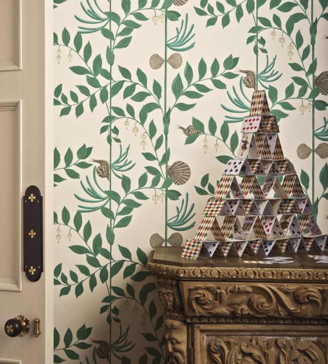 Secret Garden Wallpaper - Sage on Chalk - 103/9031 - Cole & Son - Premier Wallcovering