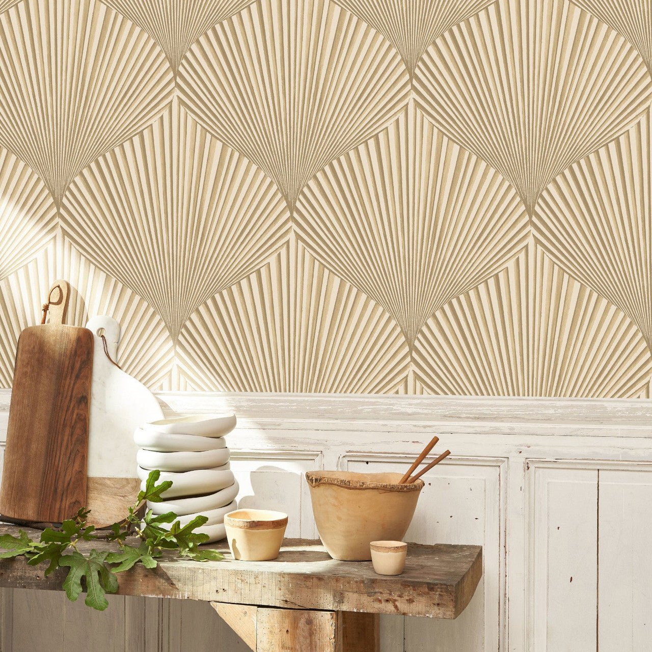 Semiramis Babylone Wallpaper - Beige Raphia - Casadeco - 89761423 - Premier Wallcovering