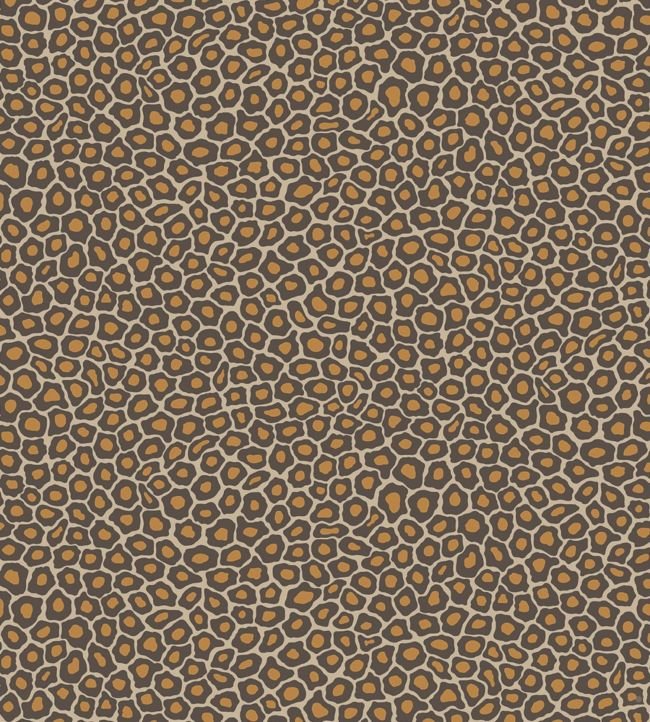 Senzo Spot Wallpaper - Soot & Metallic Gold on Cream - 109/6027 - Cole & Son - Premier Wallcovering