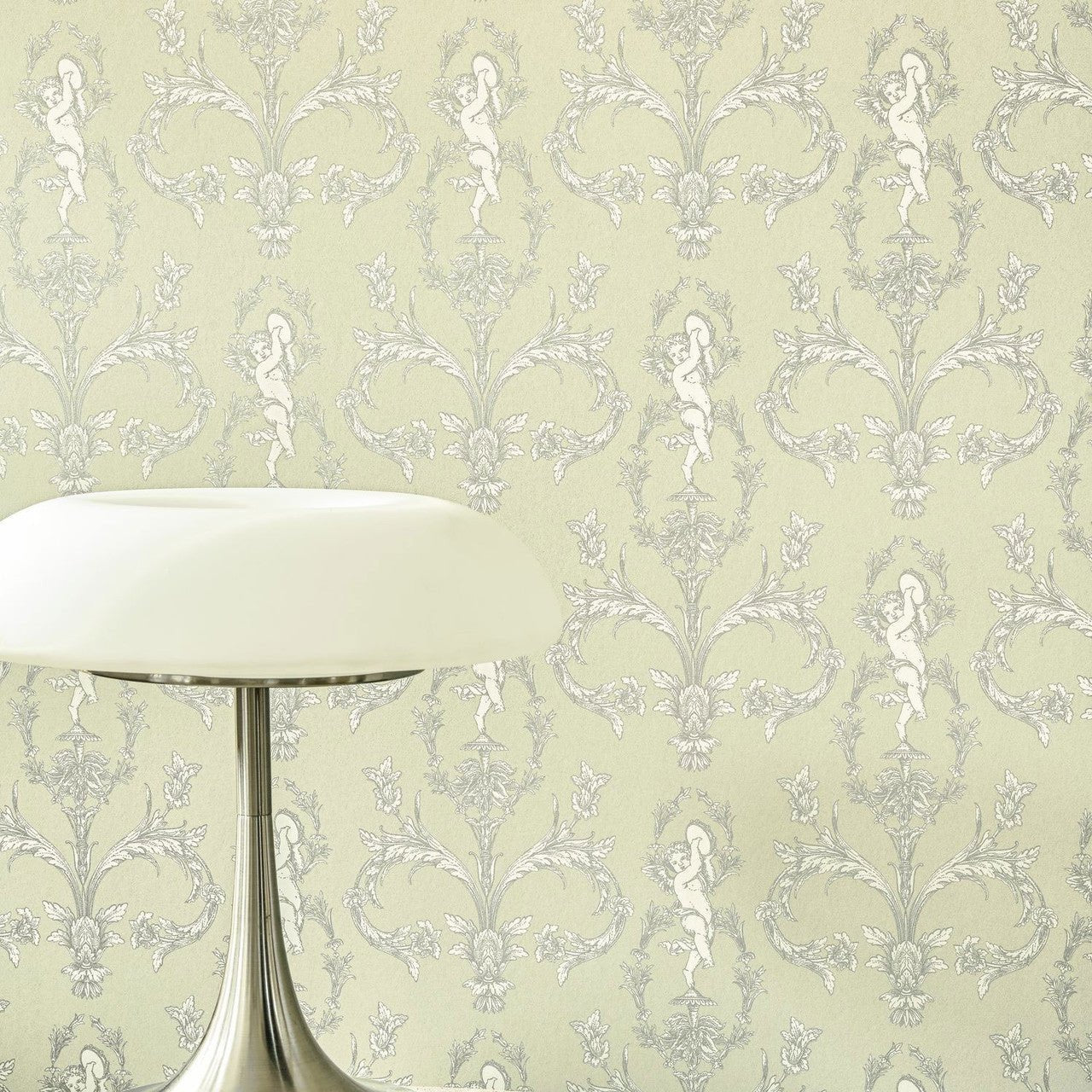 Seraphin Les Belles Toiles De Jouy Wallpaper - Vert Amande - Casadeco - 201717373 - Premier Wallcovering