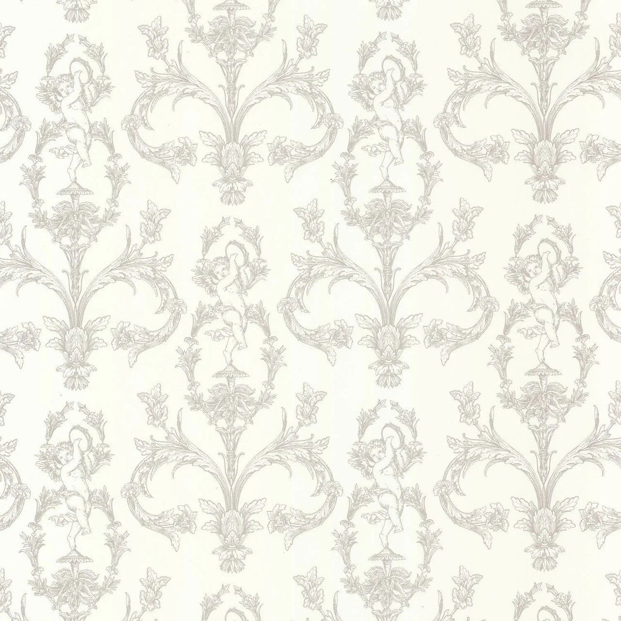 Seraphin Les Belles Toiles De Jouy Wallpaper - Gris Perle - Casadeco - 201719119 - Premier Wallcovering