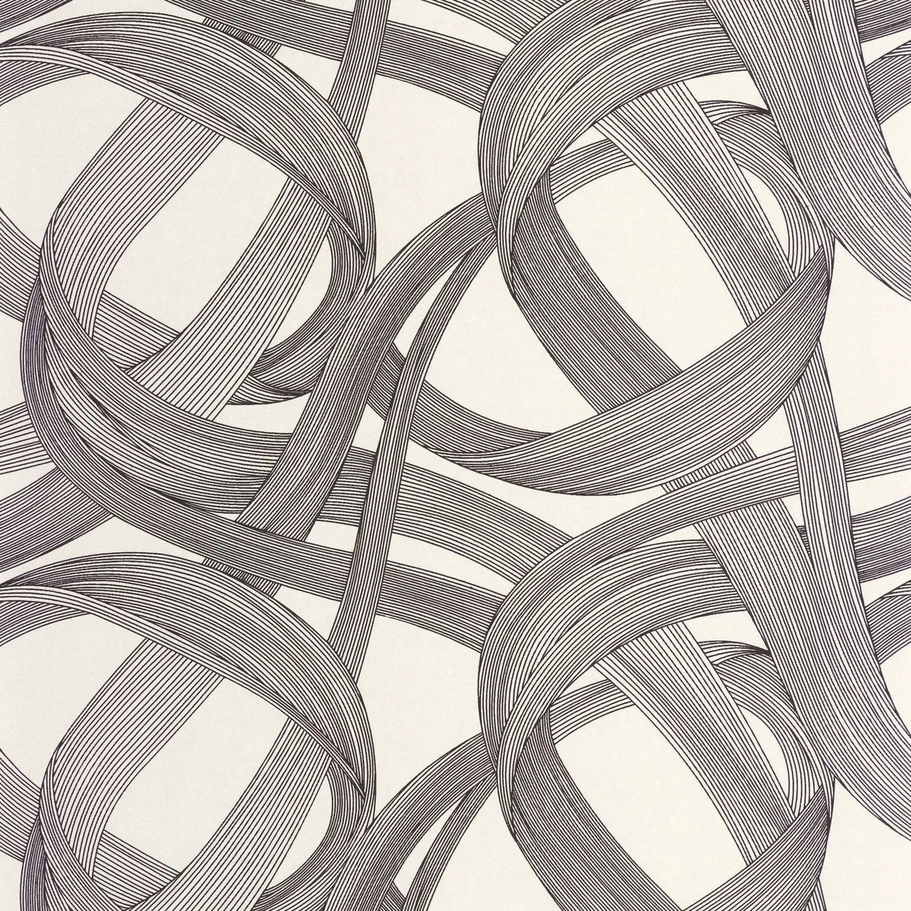 Shimmy Annees Folles Wallpaper - Noir Fusain / Lin - Casadeco - 201069271 - Premier Wallcovering