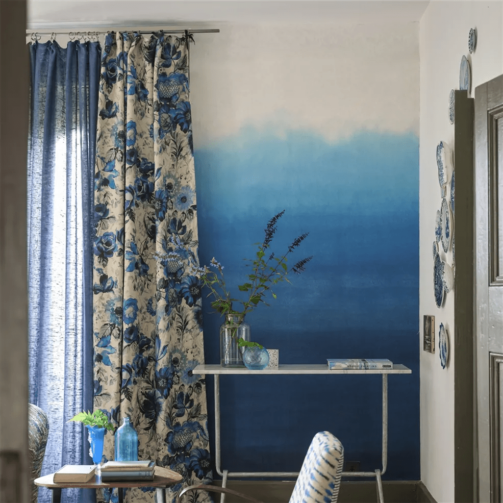 Shoshi Wallpaper - Cobalt - PDG1163/01 - Designers Guild