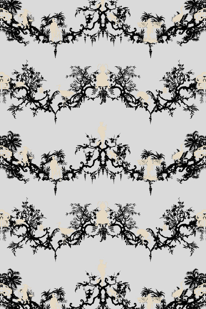 Shuiping De Pillement Superwide Wallpaper - Grey - Timorous Beasties - SWP/SHUP/01 - Premier Wallcovering