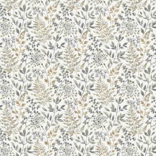 Sigrid Wallpaper - Grey / Gold - Boråstapeter - 38726 - Premier Wallcovering