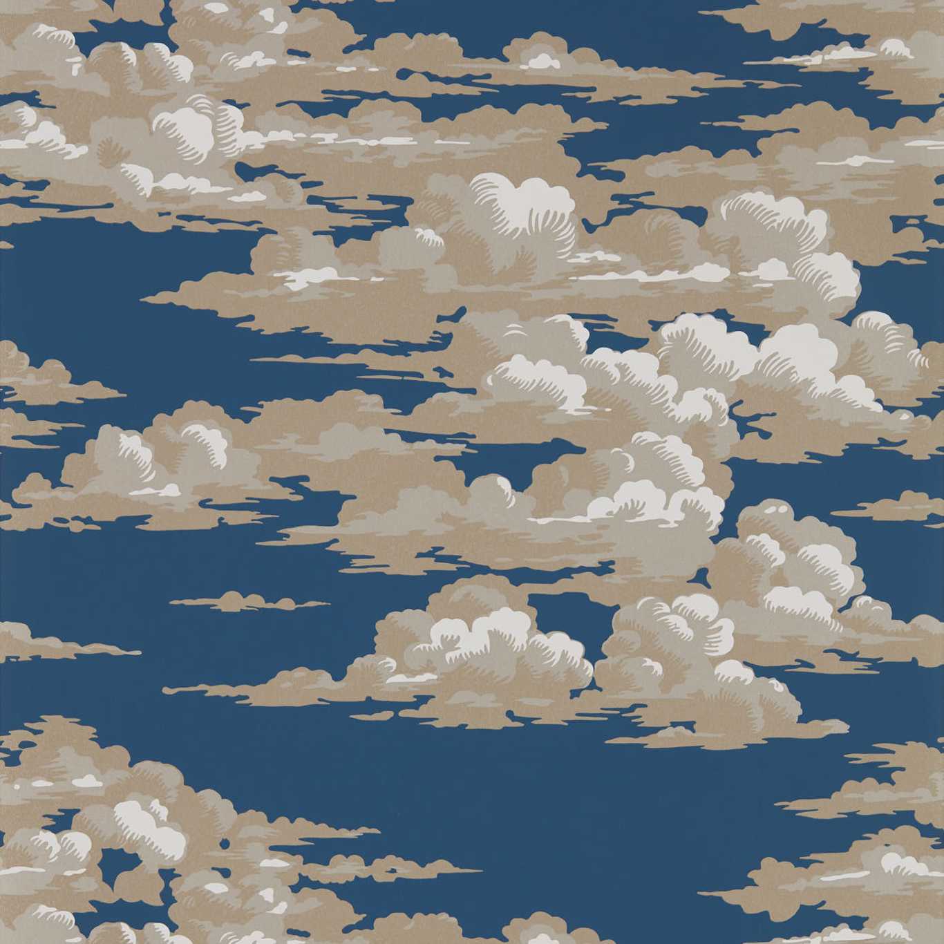 Silvi Clouds Wallpaper - Yacht Blue - Sanderson - DYSI216602