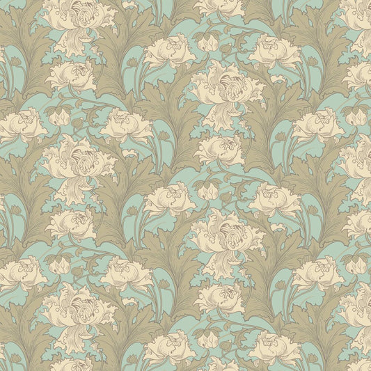 Siri Wallpaper - Beige and Green - Boråstapeter - 4538 - Premier Wallcovering