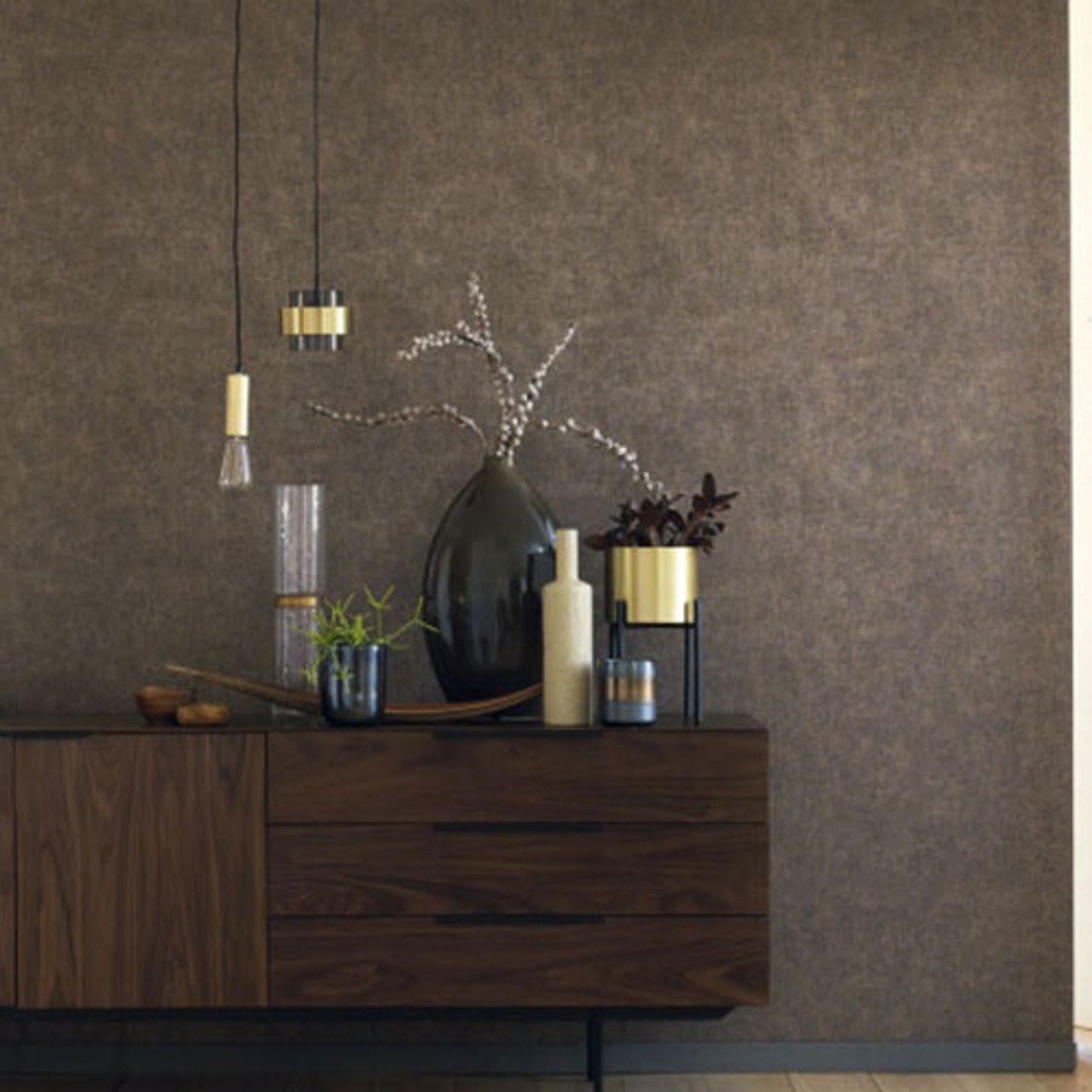 Sloane Square Nuances Wallpaper - Chocolat - Casadeco - 81922550 - Premier Wallcovering