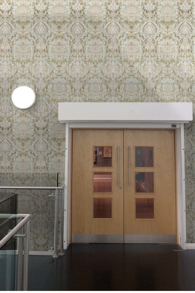 Snakeskin Damask Superwide Wallpaper Panel - Beige - Timorous Beasties - RGS/SSD/OBRN/01 - Premier Wallcovering