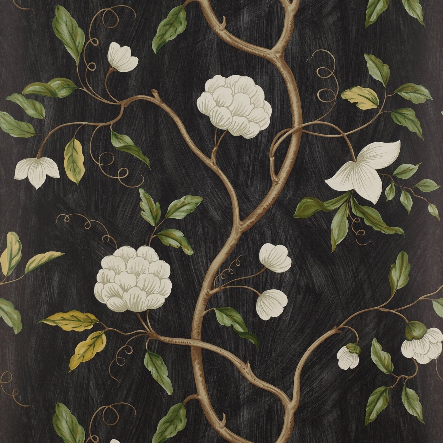 Snow Tree Wallpaper - Black - Colefax & Fowler - 07949/06
