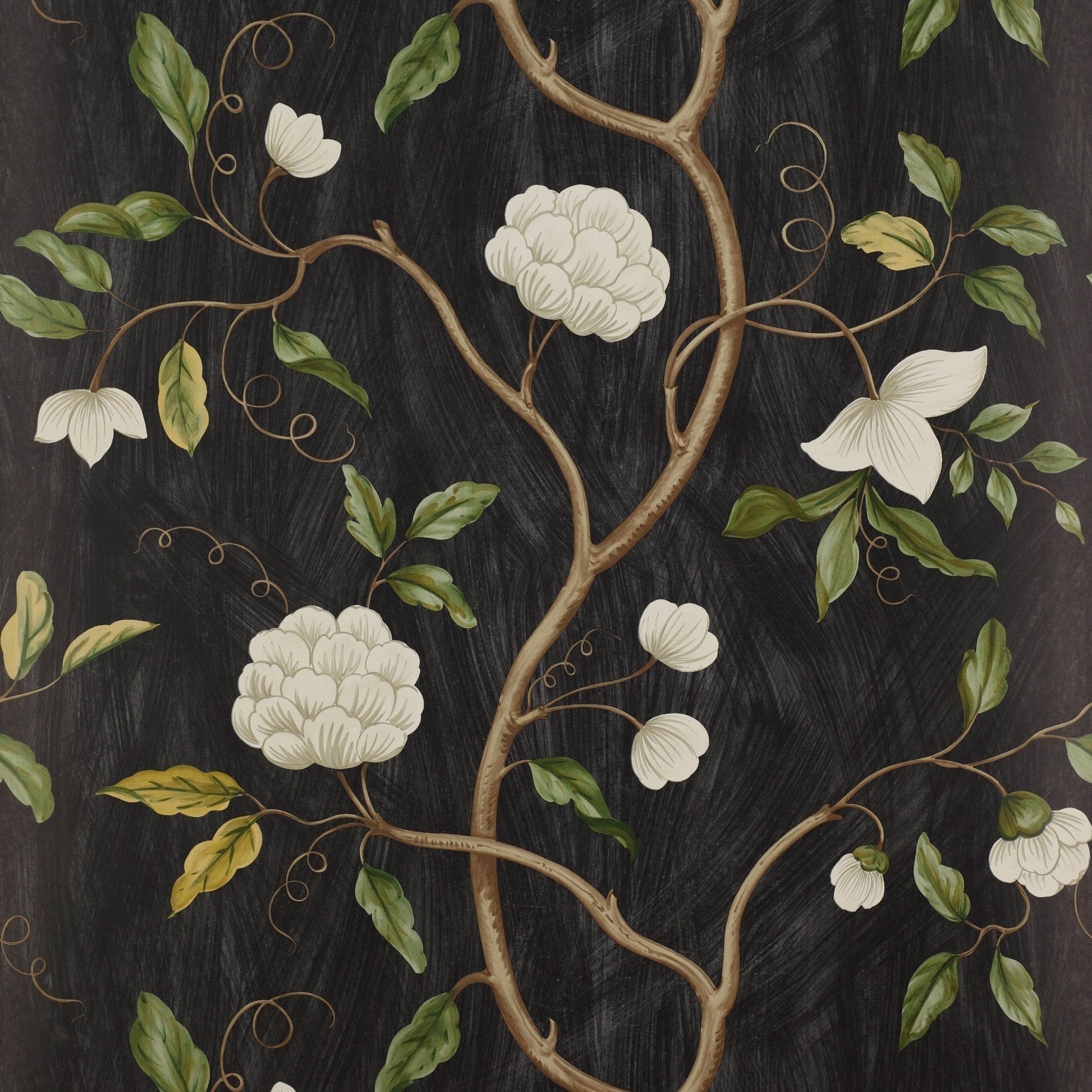 Snow Tree Wallpaper - Black - Colefax & Fowler - 07949/06