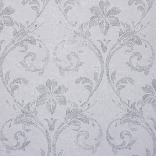 So White Damask Wallpaper - Blanc - Casadeco - 26400111 - Premier Wallcovering