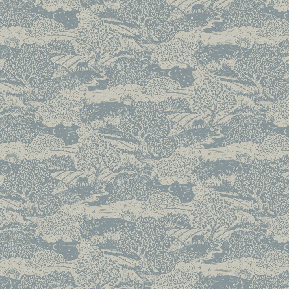 Solangen Wallpaper - Blue - Boråstapeter - 5828 - Premier Wallcovering