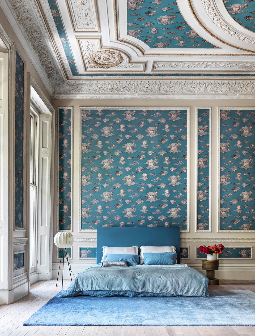 Soli e Nuvole Wallpaper - Teal & Rose Gold - 123/2010 - Cole & Son - Premier Wallcovering