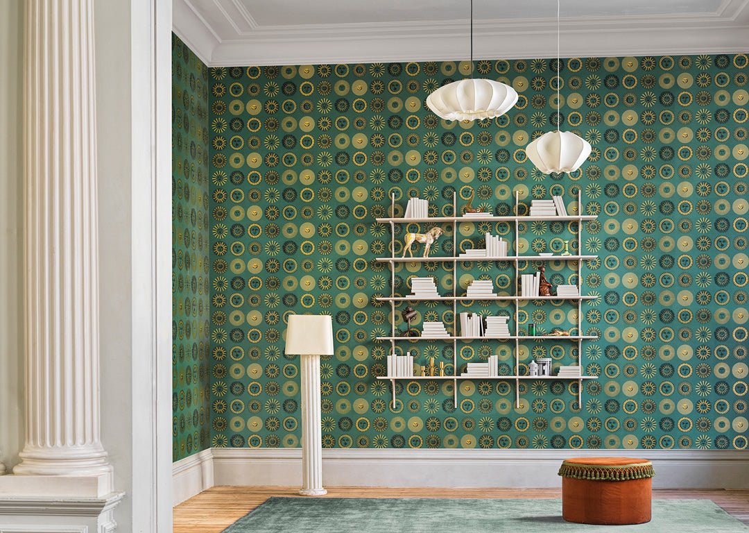 Soli Wallpaper - Emerald & Gold - 123/1005 - Cole & Son - Premier Wallcovering