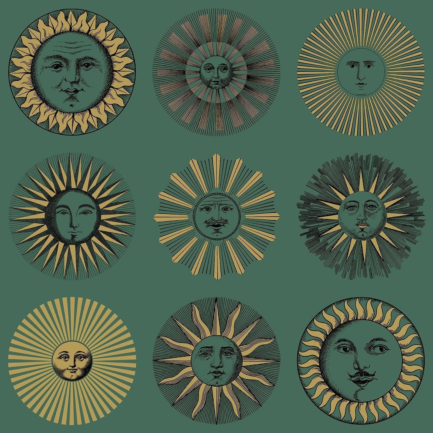 Soli Wallpaper - Emerald & Gold - 123/1005 - Cole & Son - Premier Wallcovering