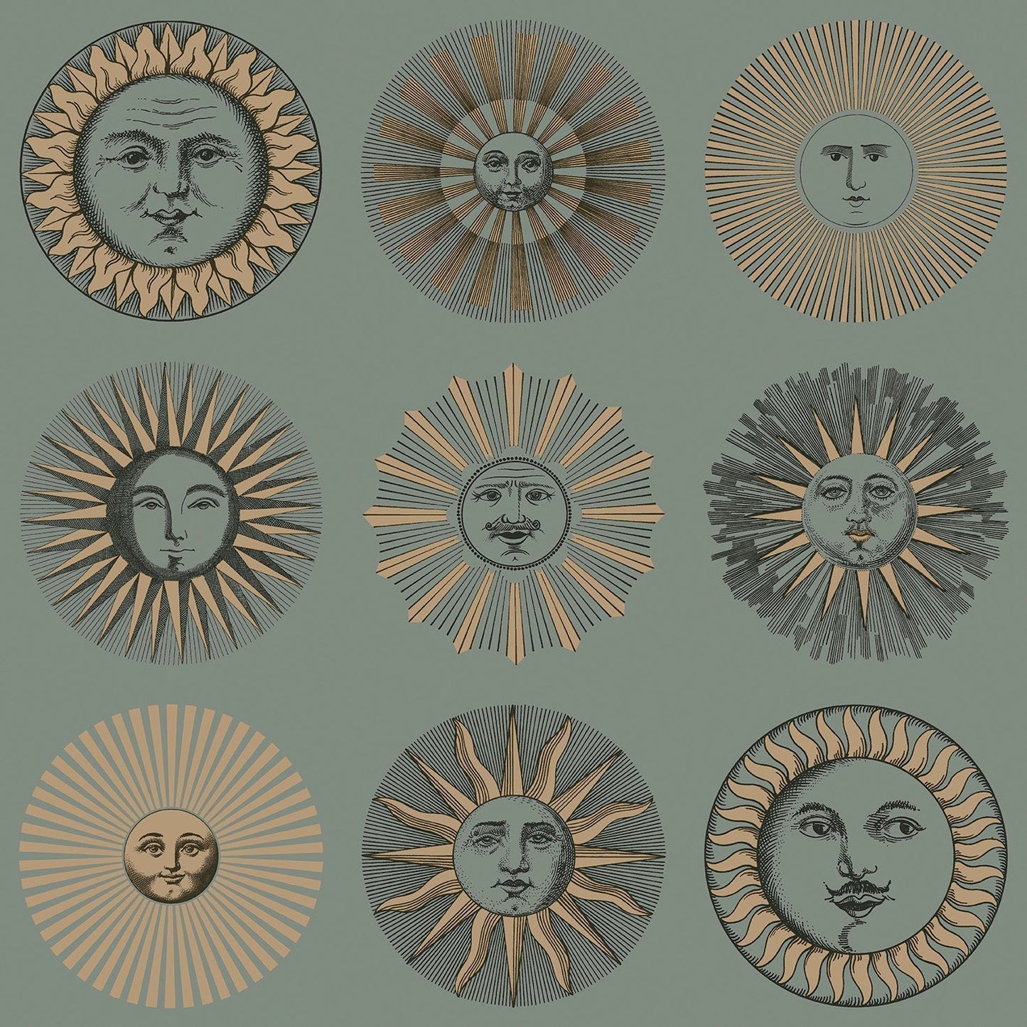 Soli Wallpaper - Sage & Rose Gold - 123/1003 - Cole & Son - Premier Wallcovering