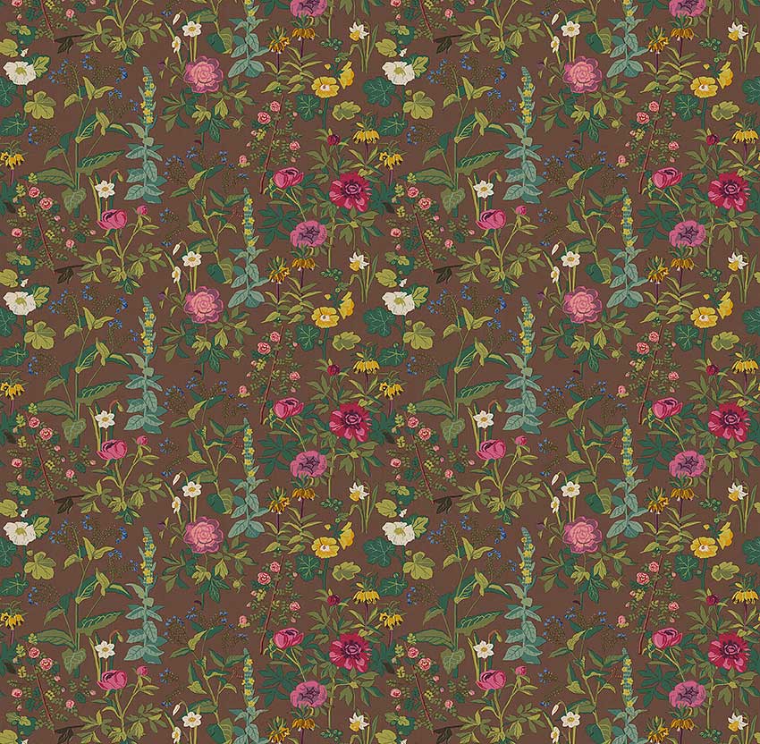 Sommar Wall Panel Mural - Brown / Multi - coloured - Boråstapeter - 1954 - Premier Wallcovering