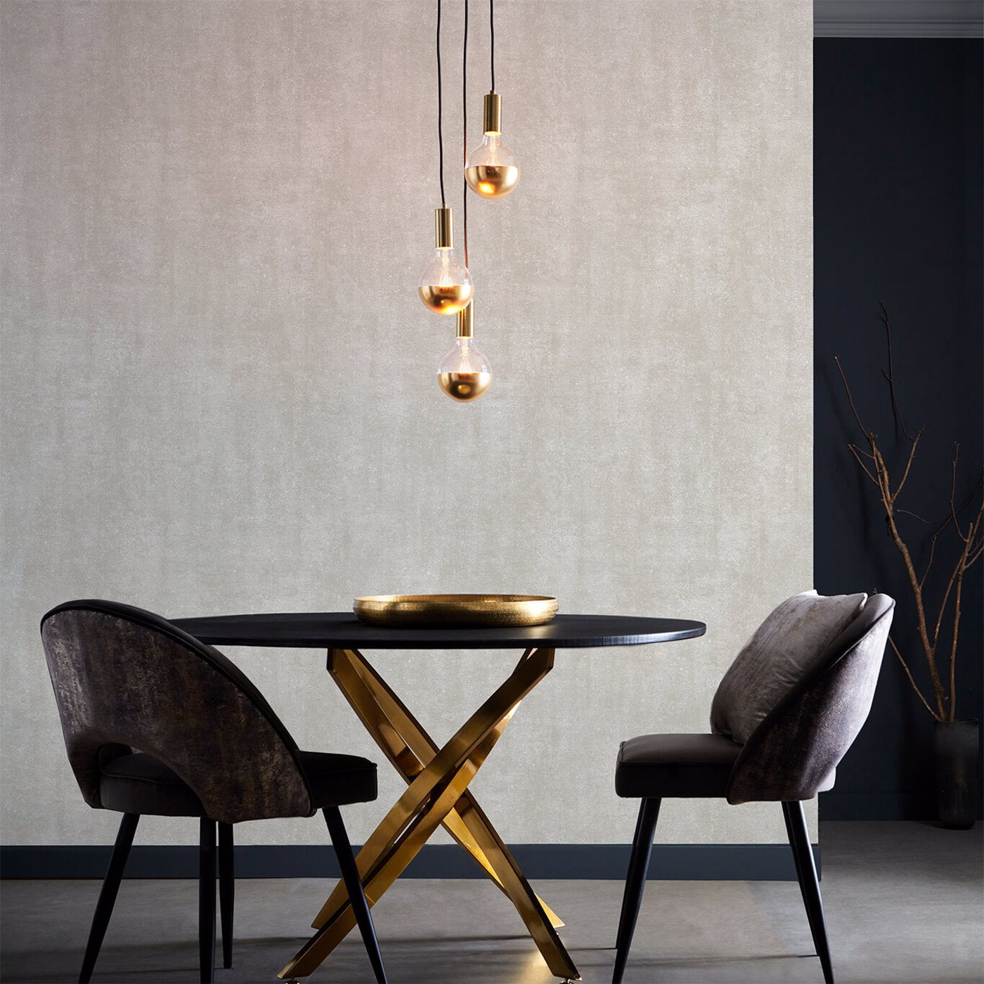 Sontuoso Wallpaper - Pebble - Clarke & Clarke - W0169/04 - Premier Wallcovering