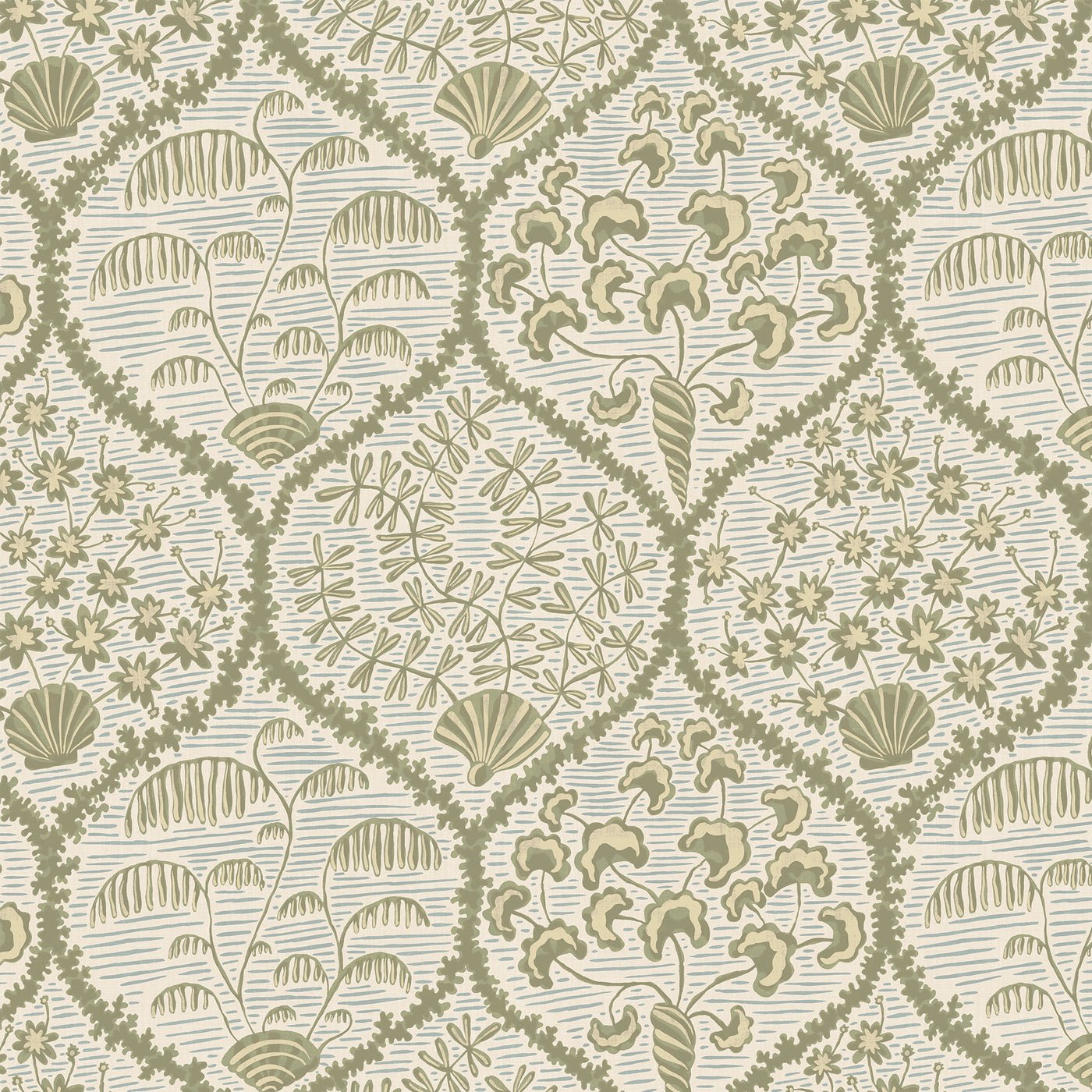 Sowerby Wallpaper - Soft Olive and Shortwood - Josephine Munsey - JMW-102901 - Premier Wallcovering