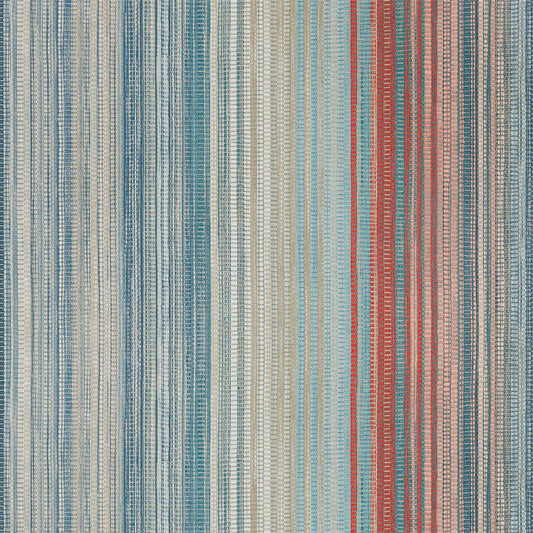 Spectro Stripe Wallpaper - Teal/Sedona/Rust - Harlequin - HMWF111961 - Premier Wallcovering