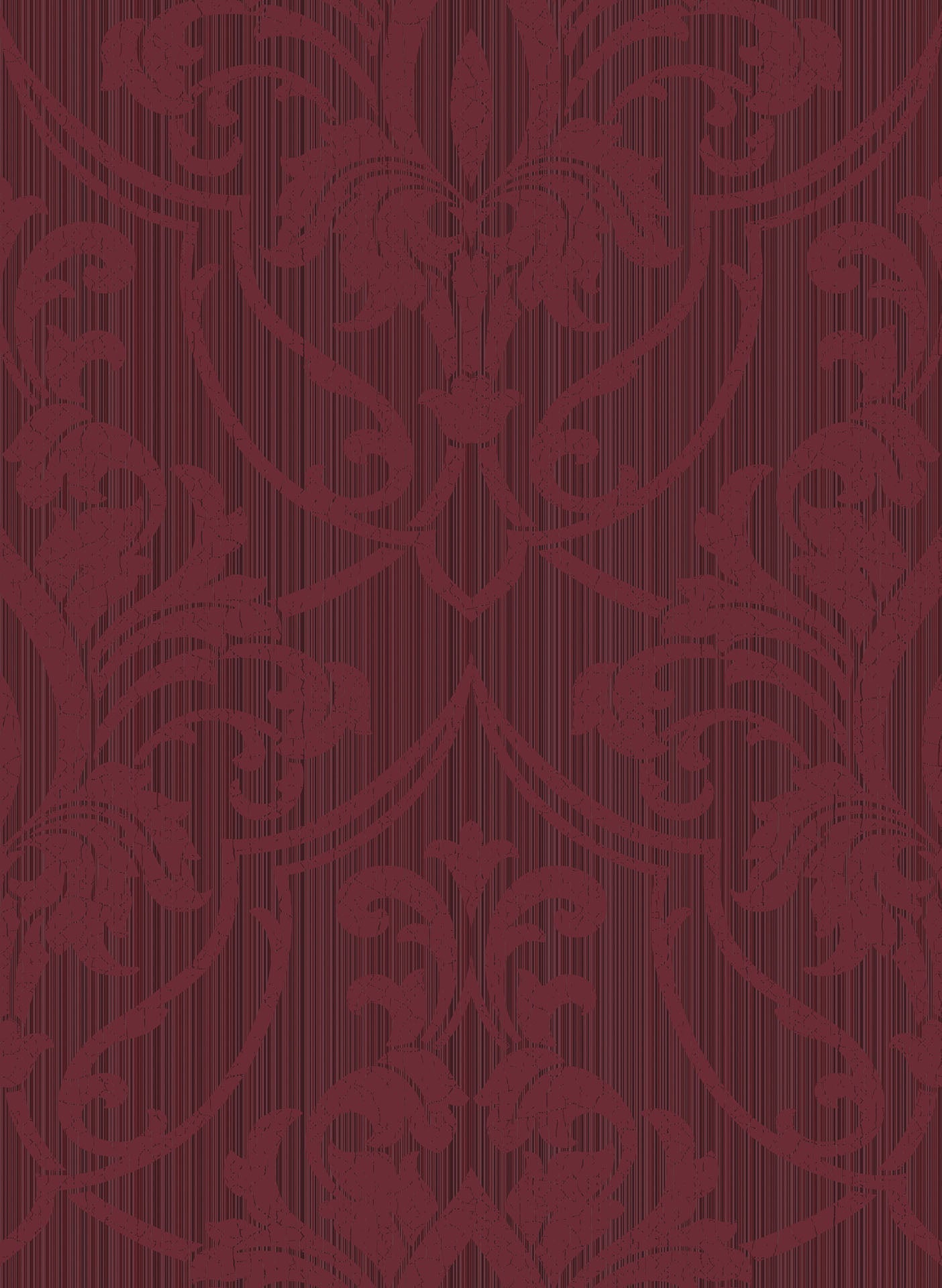 St Petersburg Damask Wallpaper - Red on Ink - 88/8035 - Cole & Son - Premier Wallcovering