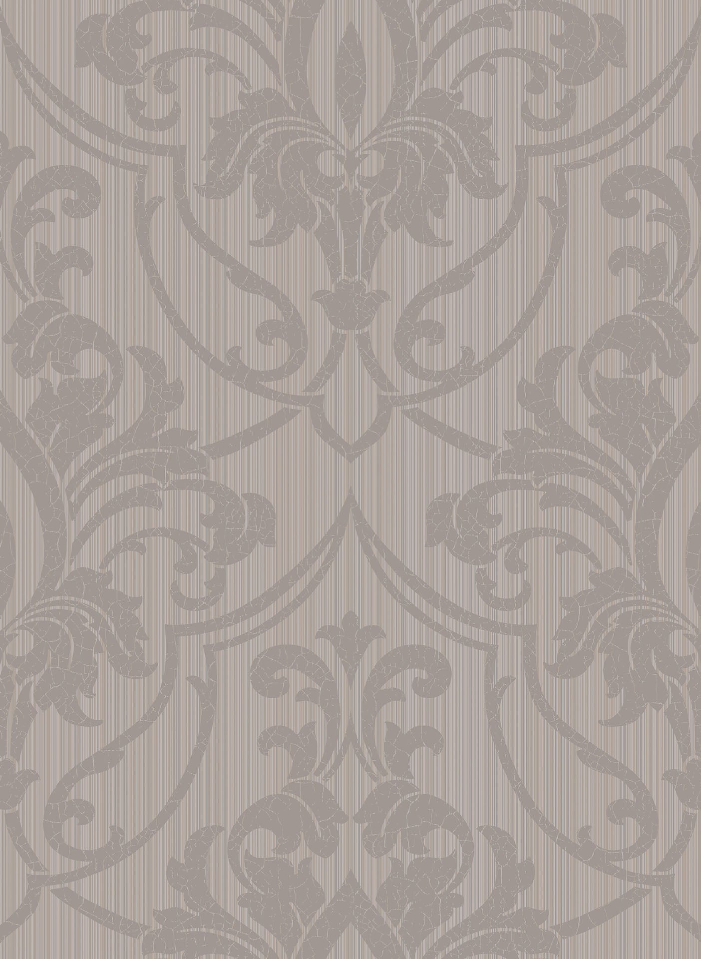 St Petersburg Damask Wallpaper - Metallic Gilver on Taupe - 88/8033 - Cole & Son - Premier Wallcovering