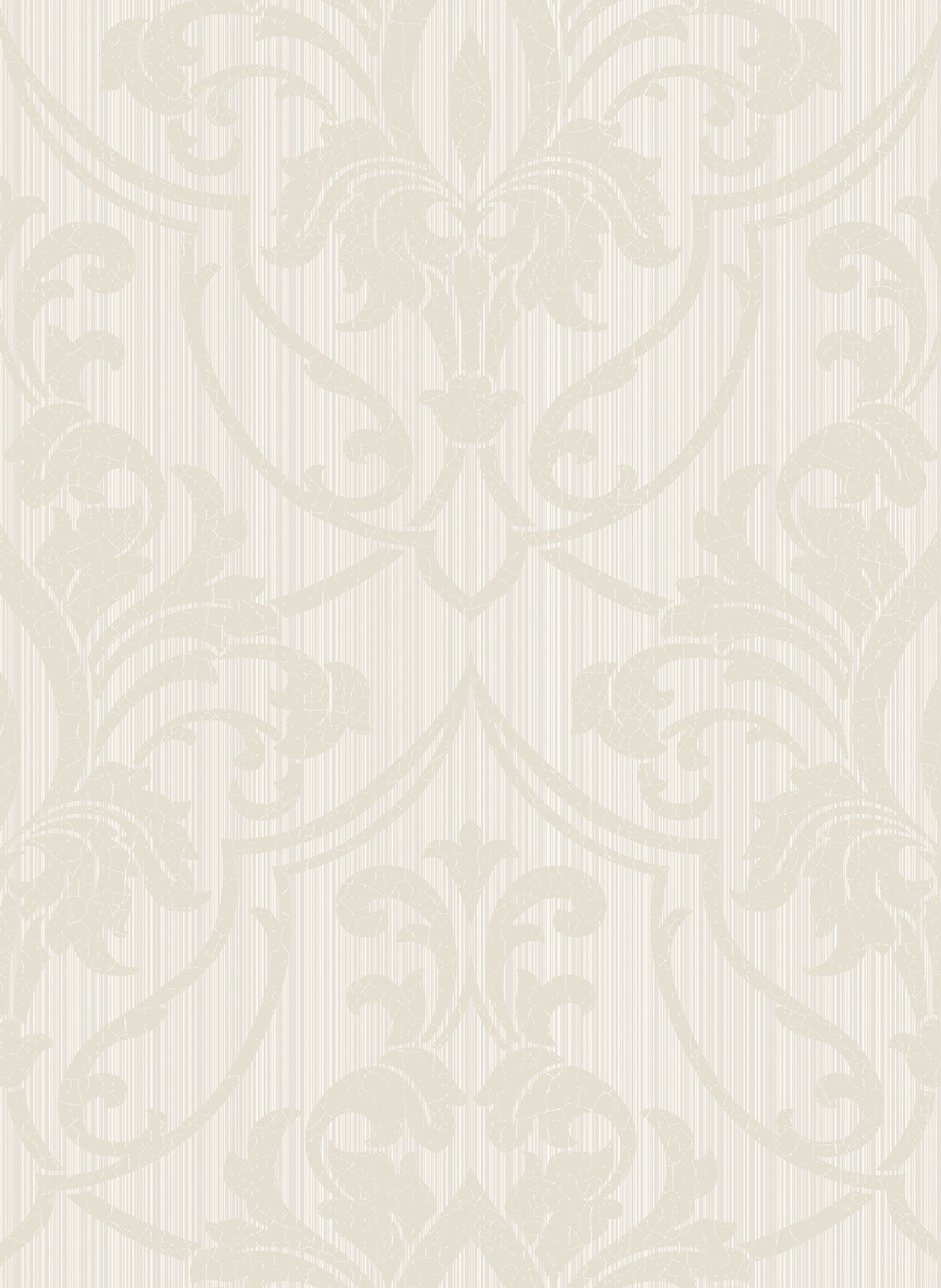 St Petersburg Damask Wallpaper - Parchment on White - 88/8036 - Cole & Son - Premier Wallcovering