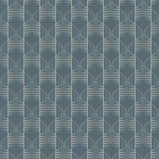 Staircase Wallpaper - Blue - Boråstapeter - 2282 - Premier Wallcovering