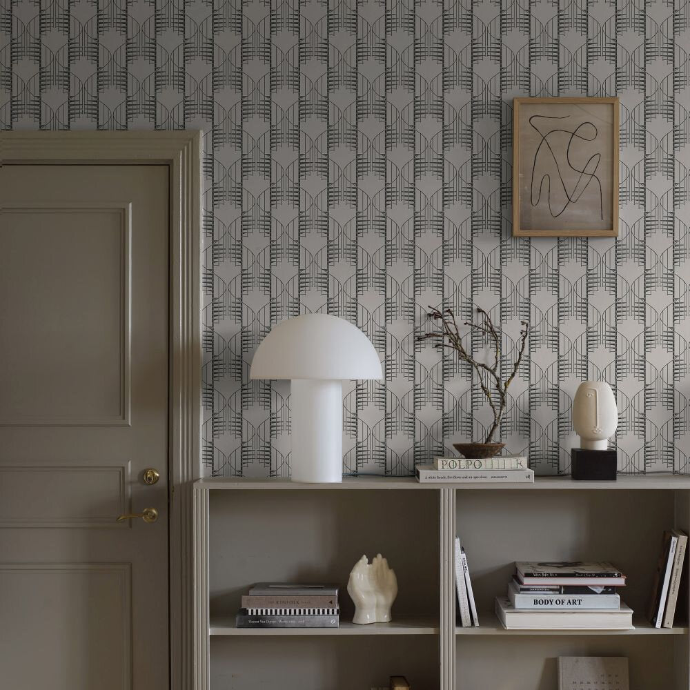 Staircase Wallpaper - White - Boråstapeter - 2283 - Premier Wallcovering