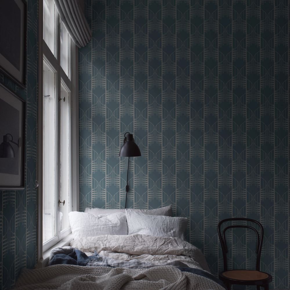 Staircase Wallpaper - Blue - Boråstapeter - 2282 - Premier Wallcovering