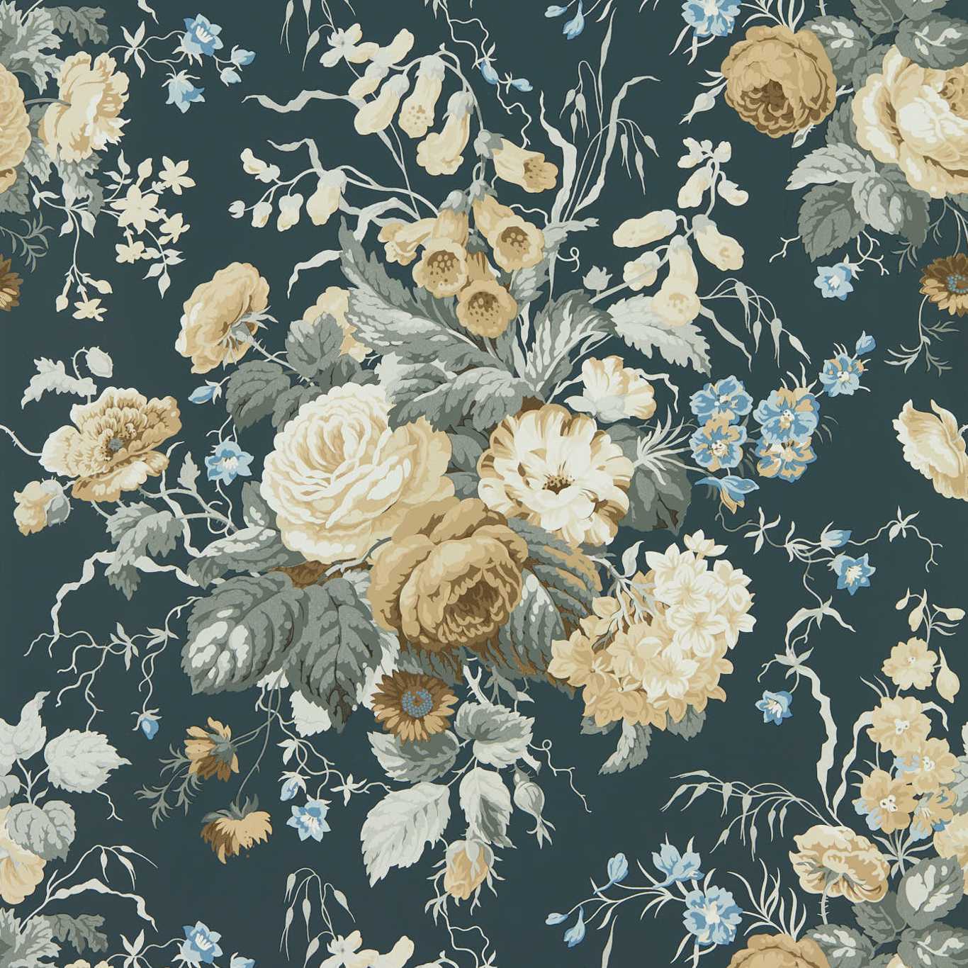 Stapleton Park Wallpaper - Ink/Broncho - DOSW217048 - Sanderson