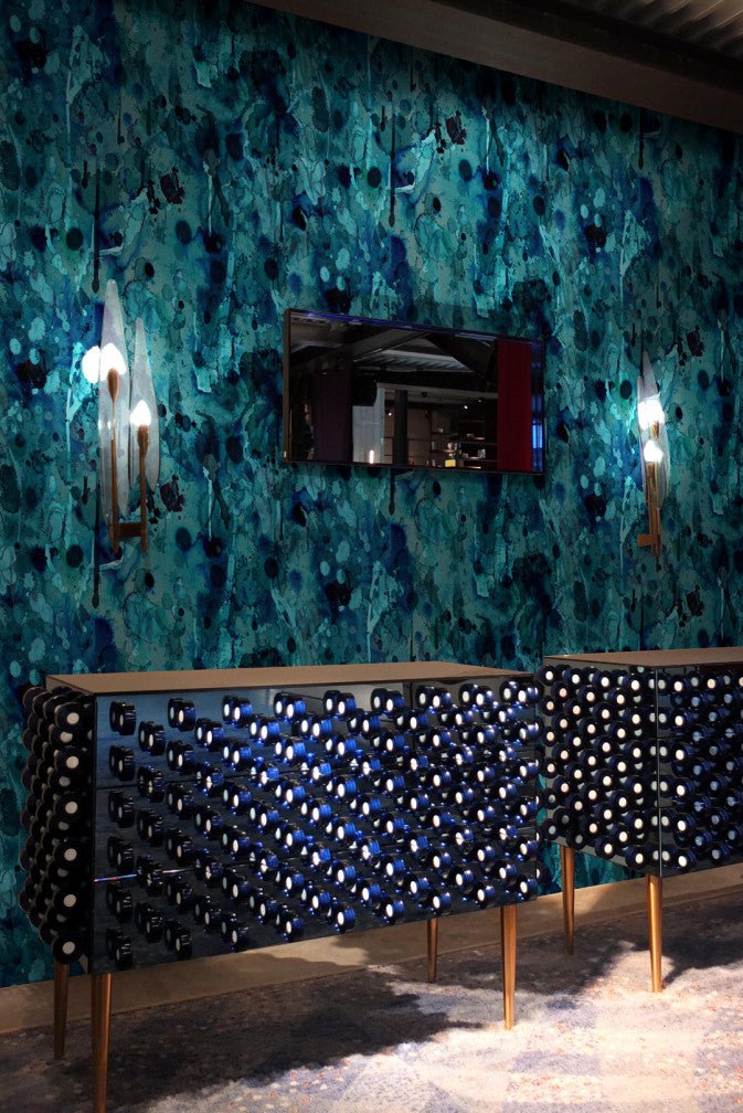 Storm Blotch Superwide Wallpaper - Blue - Timorous Beasties - ROR/SBLO/OBRN/01 - Premier Wallcovering