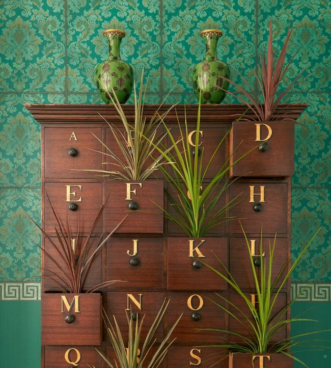Stravinsky Wallpaper - Viridian - 108/4016 - Cole & Son - Premier Wallcovering