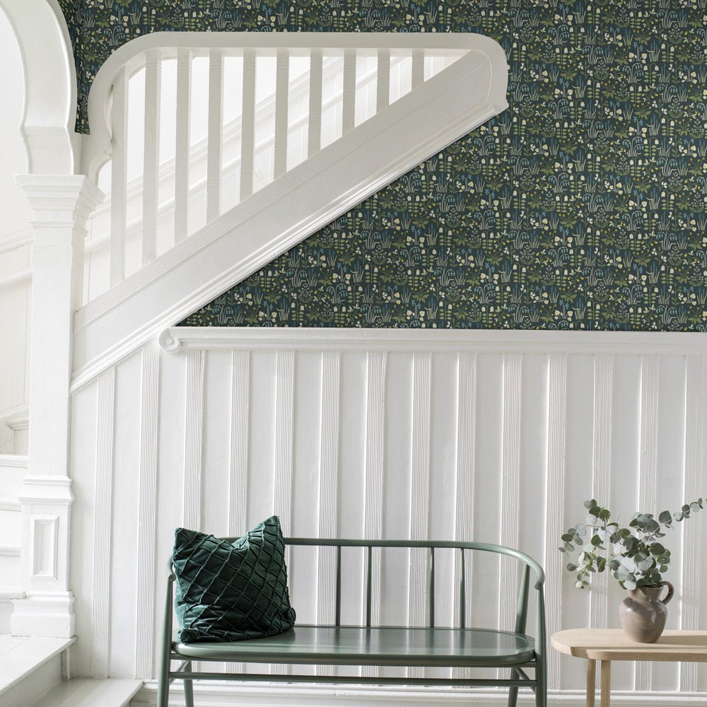 Strawberry Field Wallpaper - Green - Boråstapeter - 7214 - Premier Wallcovering