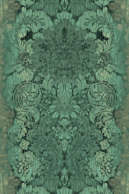 Studio Damask Wallpaper - Turquoise - Timorous Beasties - ROR/SDAM/TAKI/01 - Premier Wallcovering